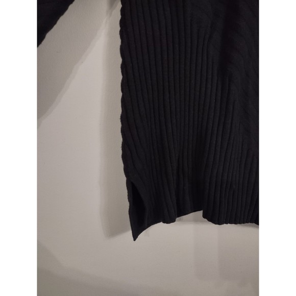 Charter Club Cable Knit Sweater Pullover Top Black NWT Women's Size Large - Picture 3 of 9